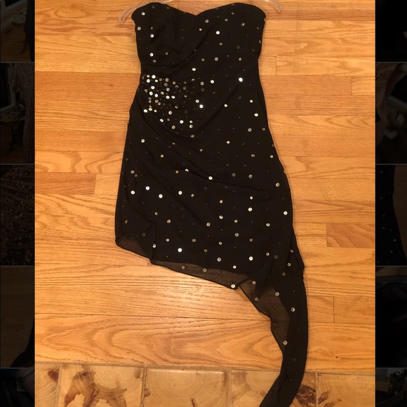 lipsy black sequin dress